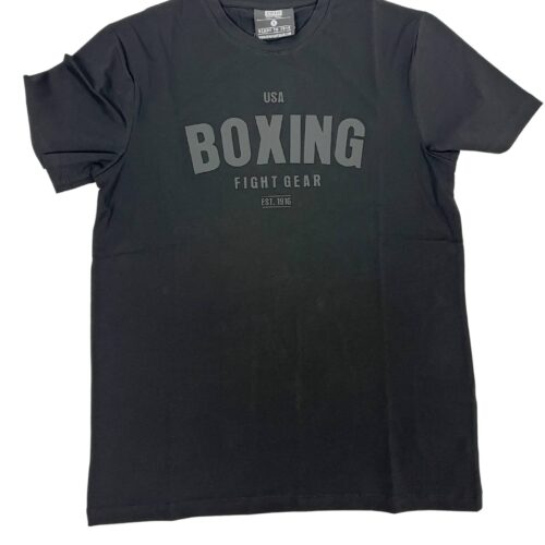 1916 Fight Gear Premium Boxing Shirt Black/Black