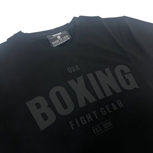 1916 Fight Gear Premium Boxing Shirt Black/Black