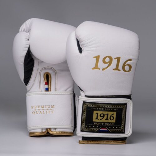 1916 Fight Gear Bokshandschoenen Premium Elite White/Black